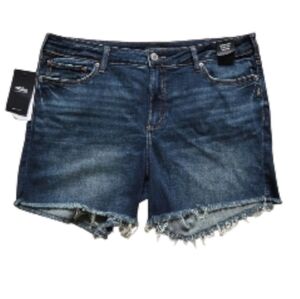 Silver Jeans Suki Curvy Mid Rise Denim Shorts